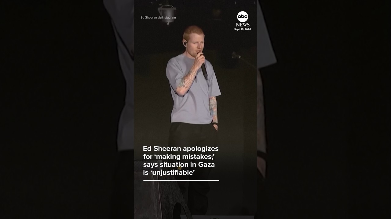 Ed Sheeran apologizes for ‘making mistakes,’ says situation in Gaza is ‘unjustifiable’