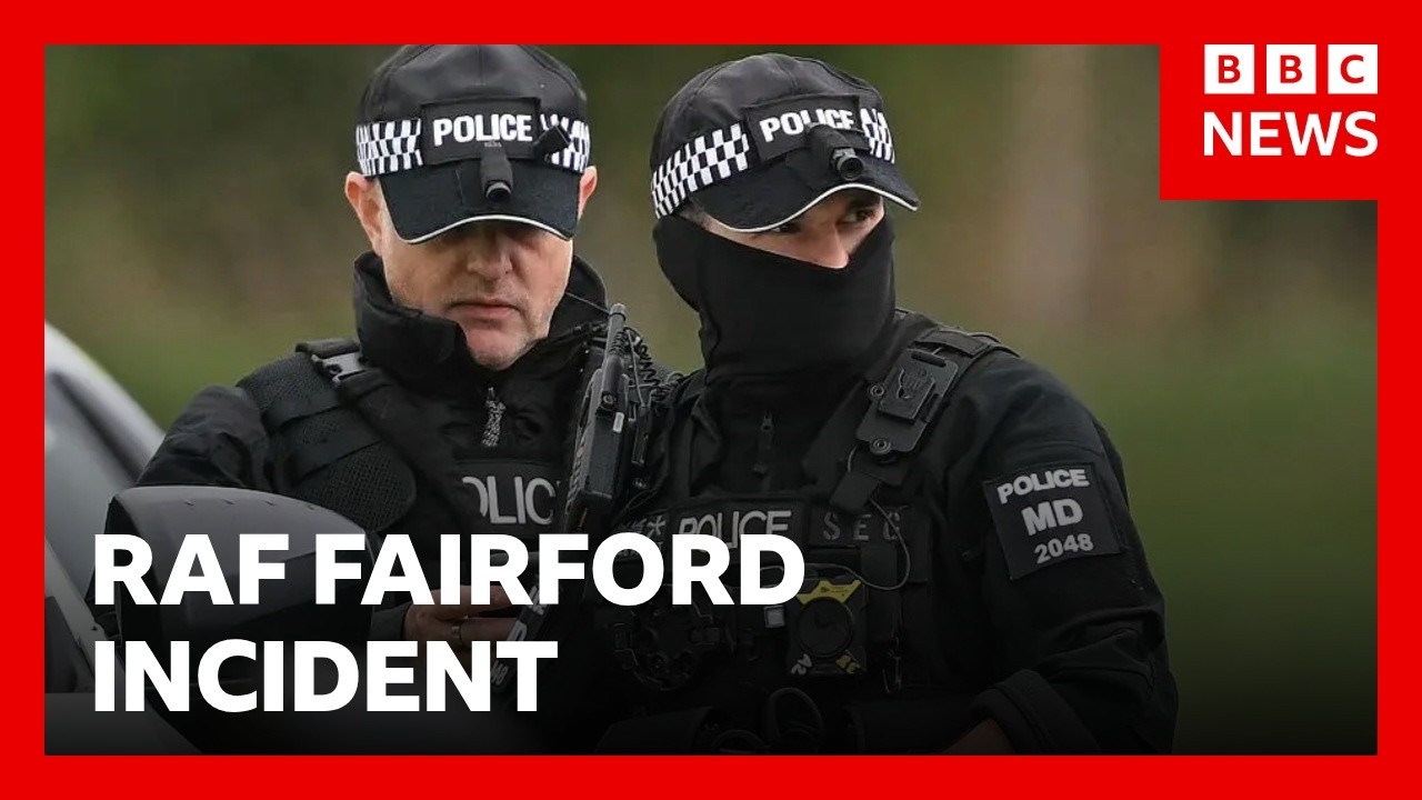 Five men arrested as counter-terror police investigate major incident near RAF Fairford | BBC News
