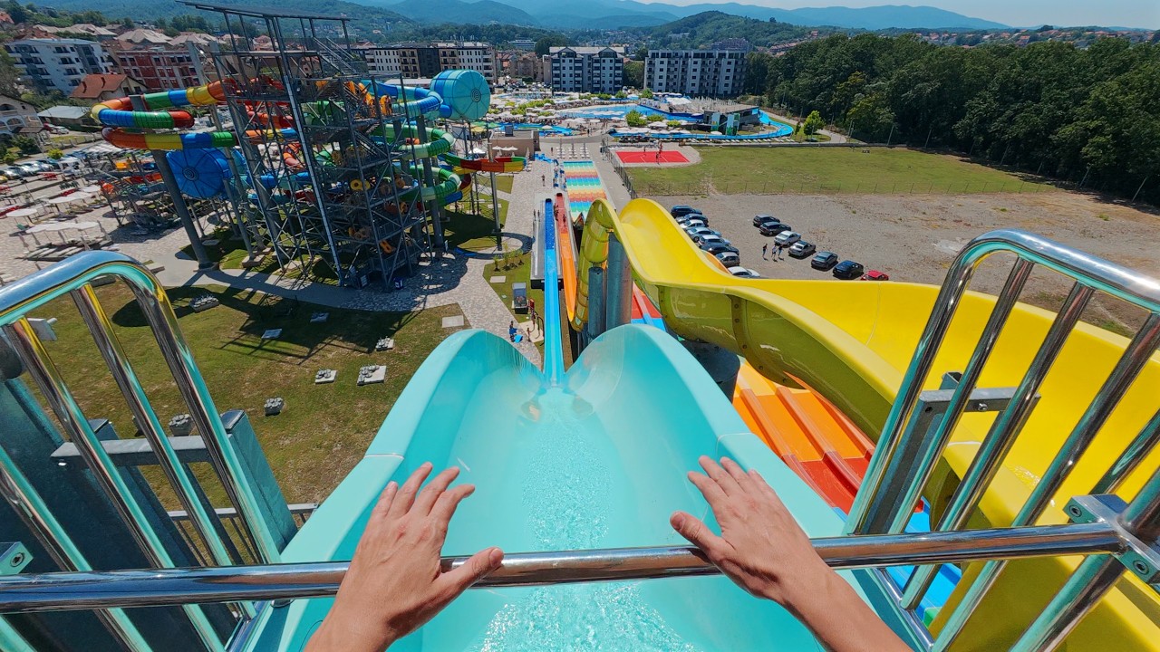 Freefall Water Slide at Aqua Park Raj 🇷🇸