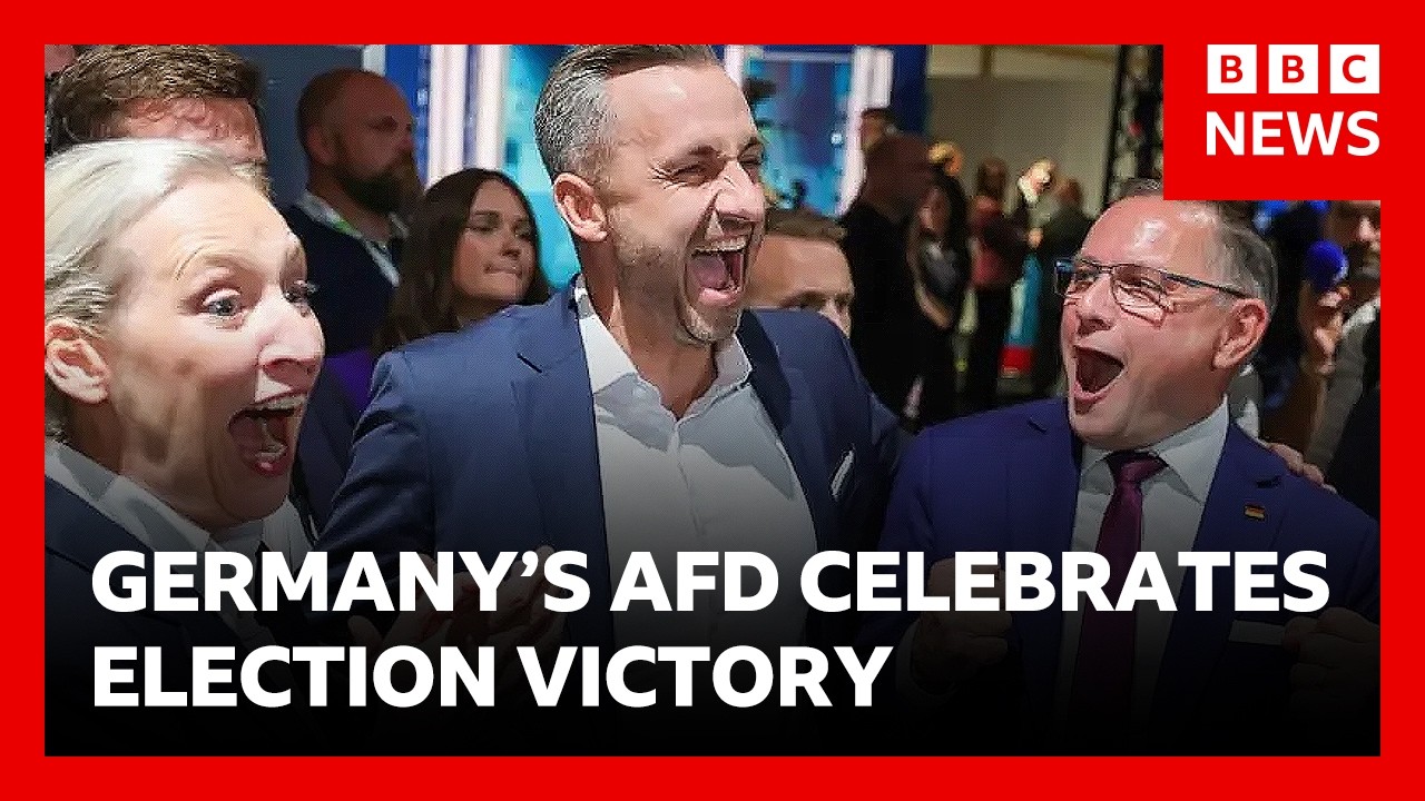 Germany’s far-right AfD celebrates major victory in eastern state | BBC News