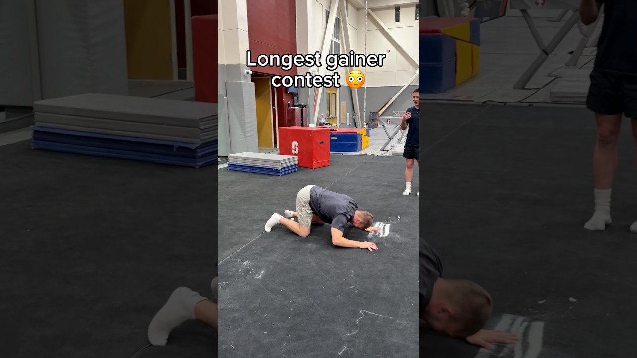Gymnast vs Diver Gainer contest 😳 #gymnastics #olympics #sports #gymnast #sport