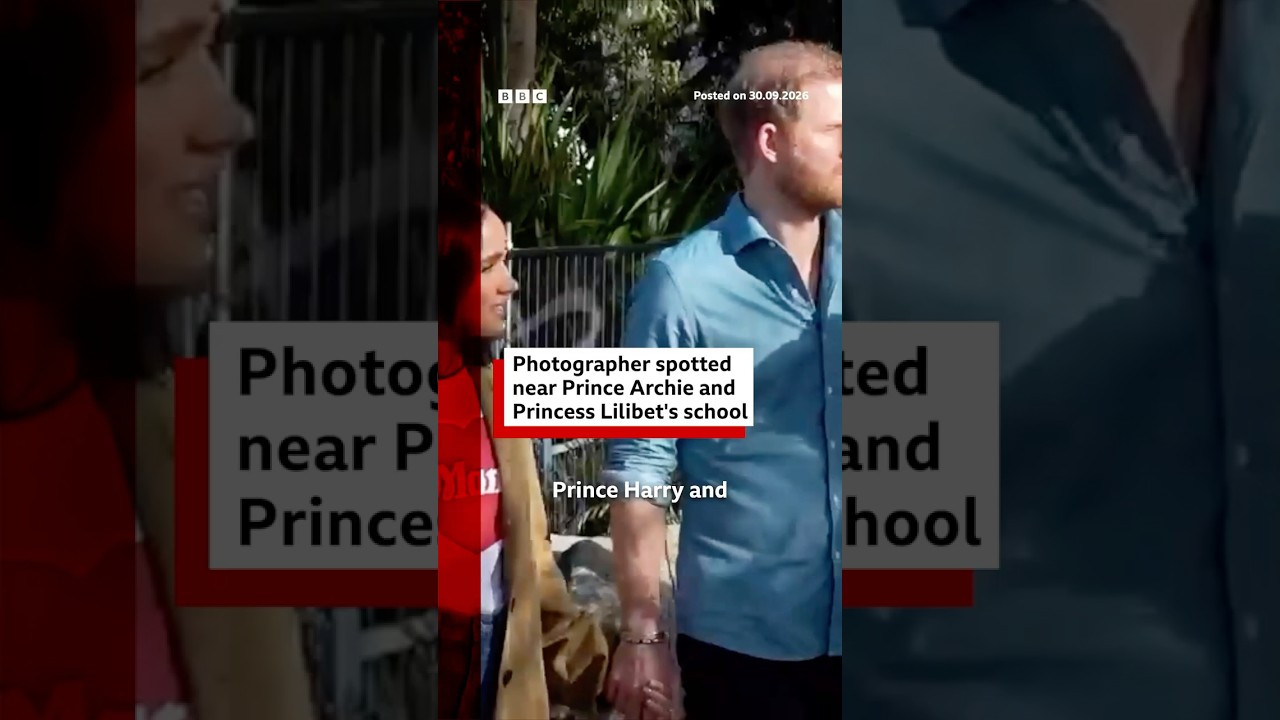 Harry and Meghan condemn ‘intrusion’ as men seen near children’s school. #BBCNews