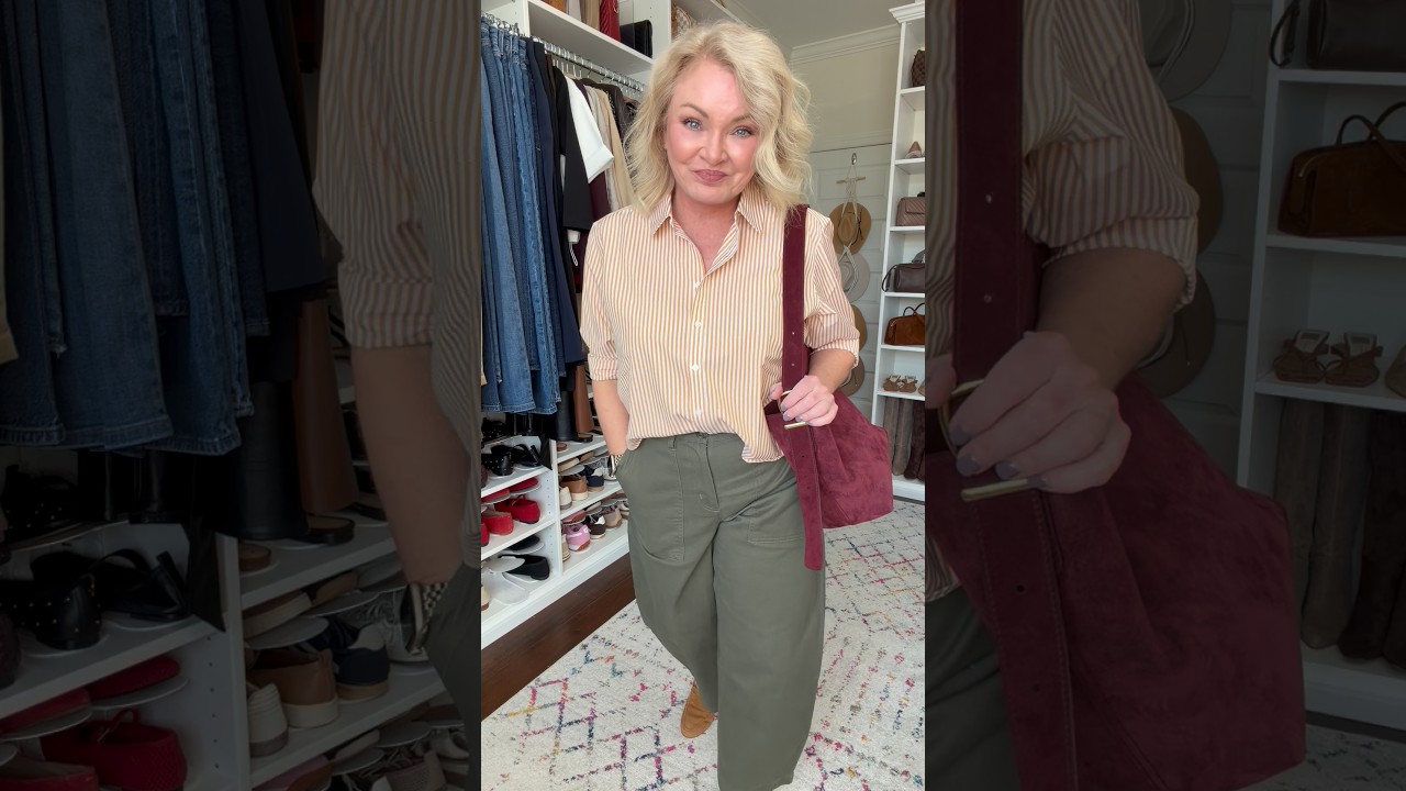How to Style Barrel Pants for Fall! #styleinspo #shorts #fashion #shortwaisted
