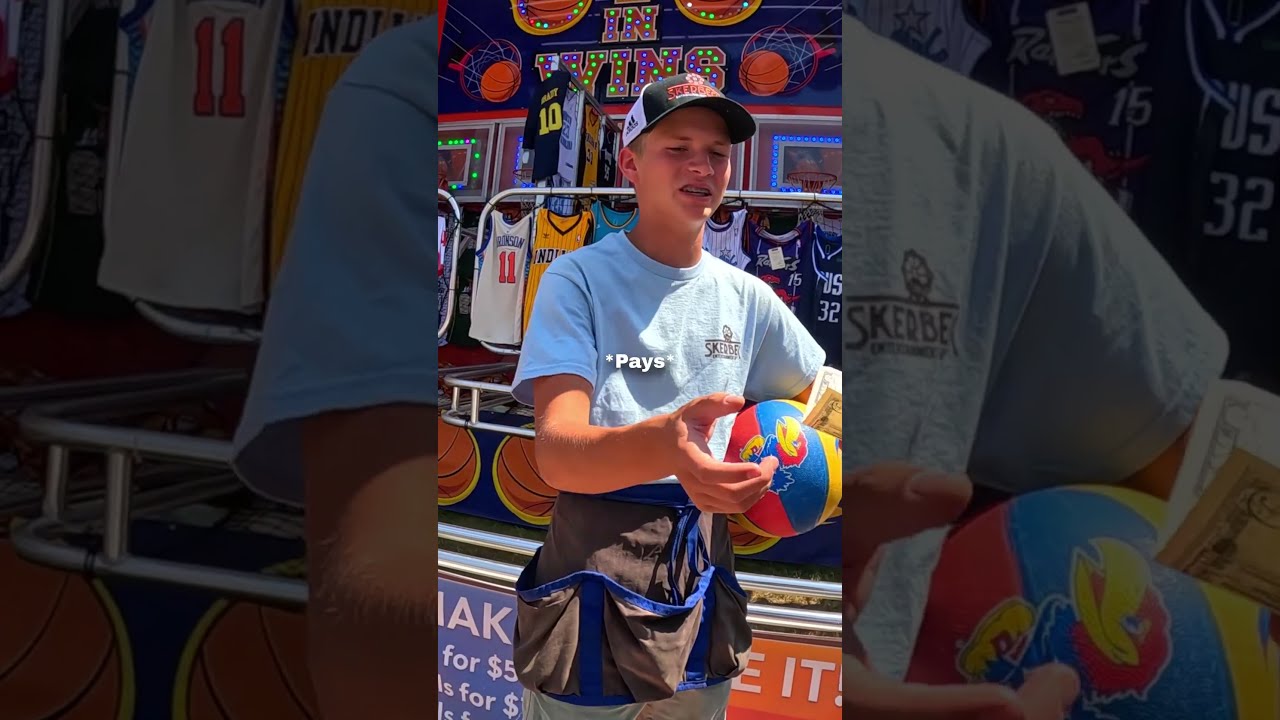 I tried to beat the carnival basketball game 🥺❤️
