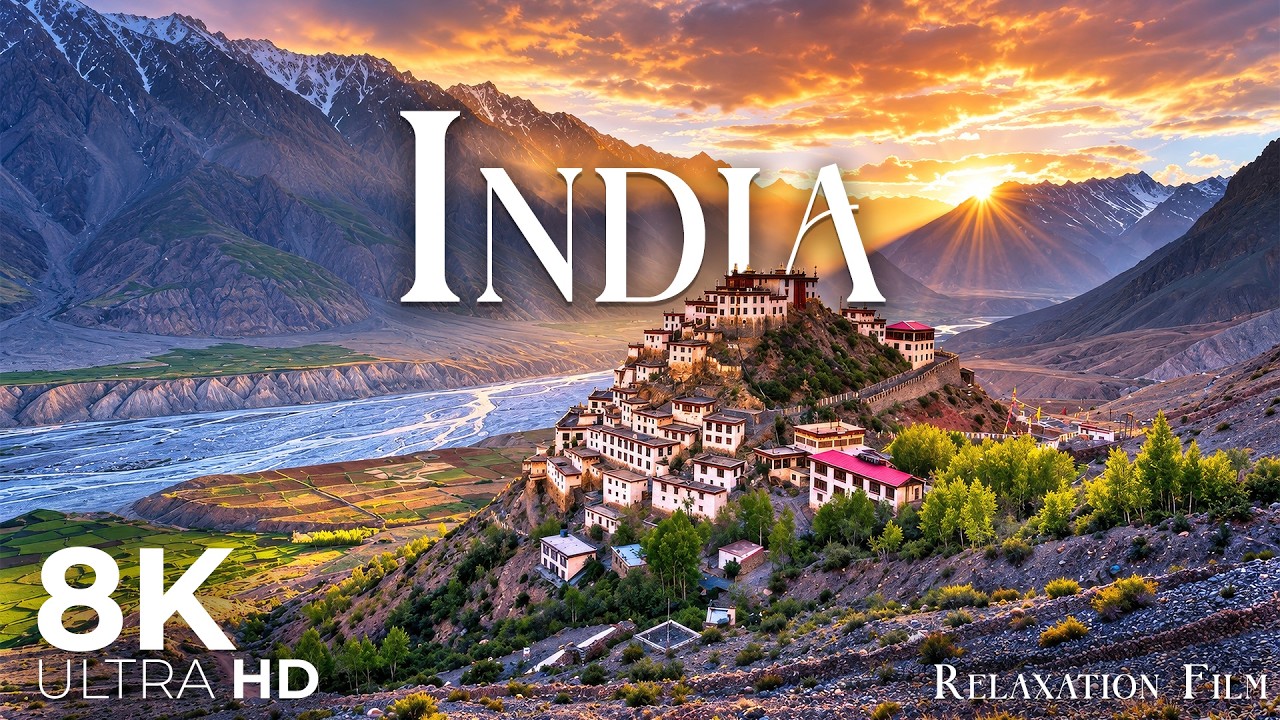 India 8K • Unreal Nature Relaxation Film with Beautiful Meditation Music