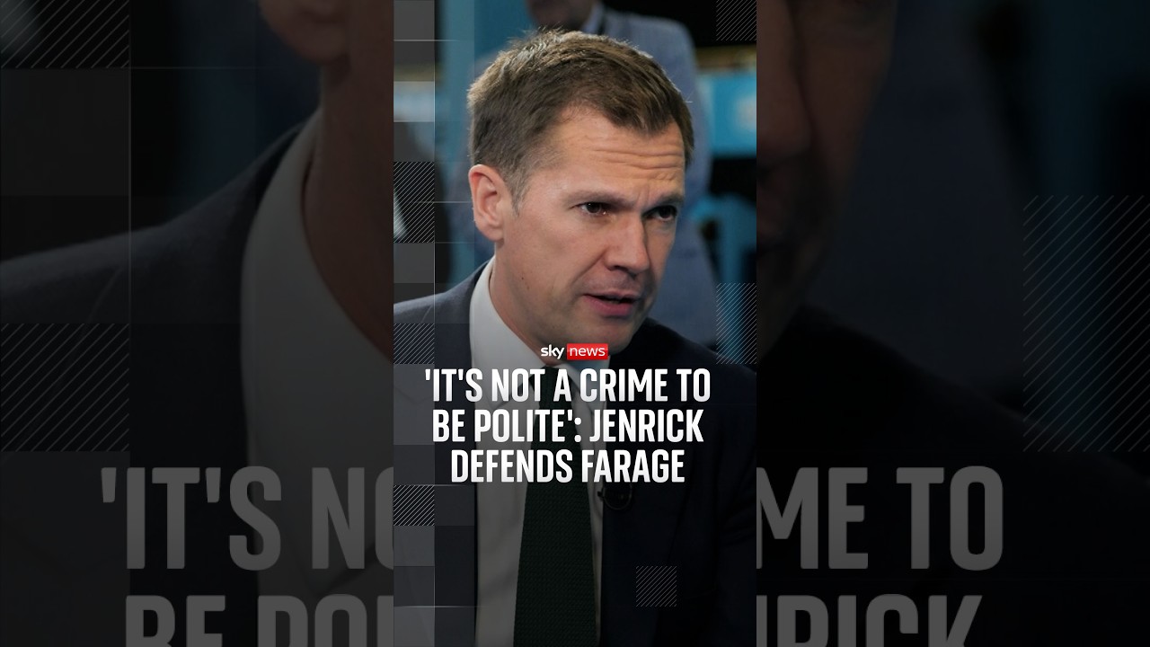 ‘It’s not a crime to be polite’: Jenrick defends Farage
