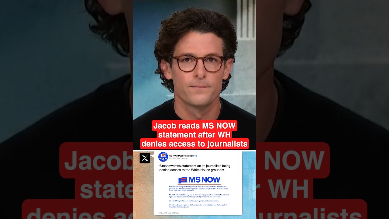 Jacob reads MS NOW statement after White House denies access to journalists