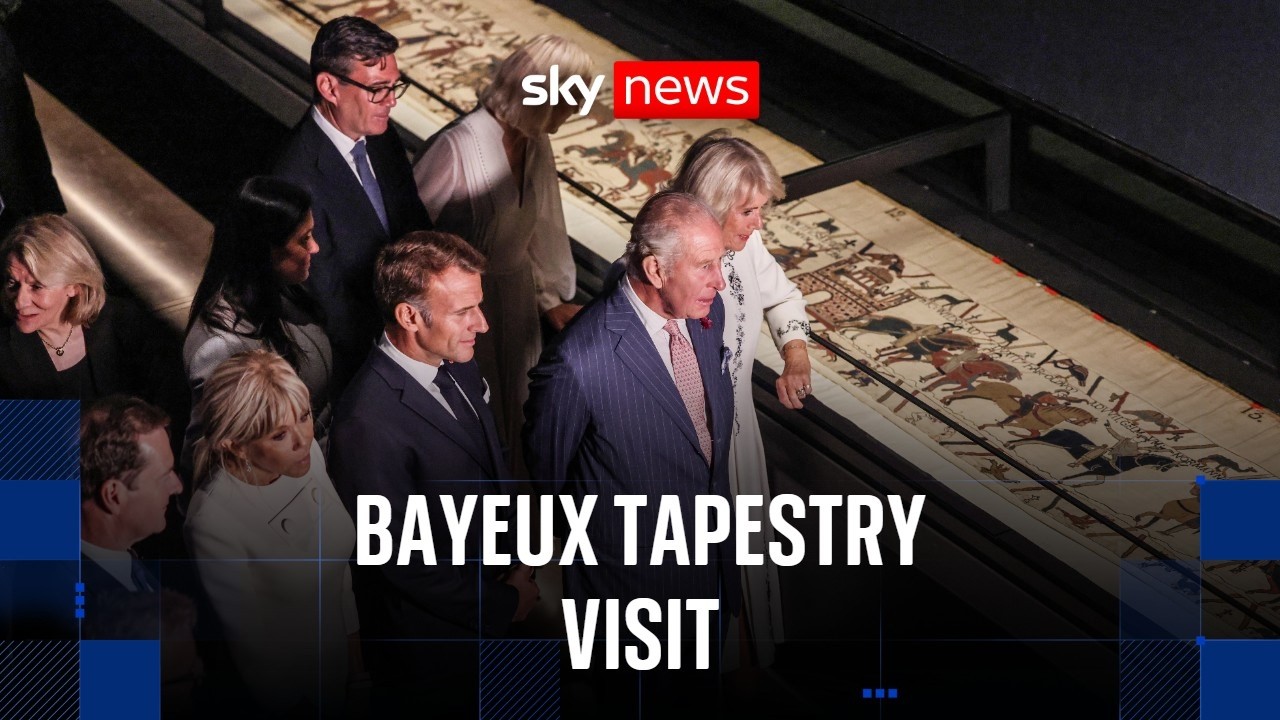 King, Macron and Burnham unite for Bayeux Tapestry preview