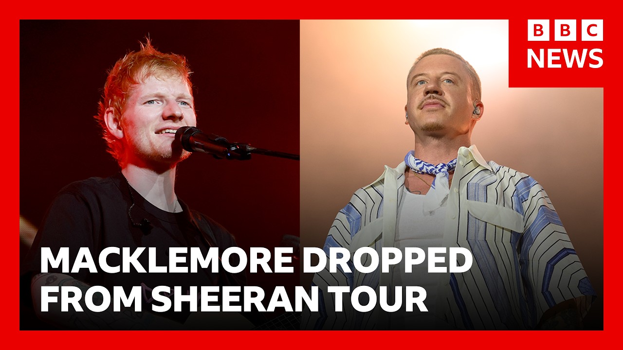Macklemore dropped from Ed Sheeran tour after ‘Free Palestine’ speech | BBC News