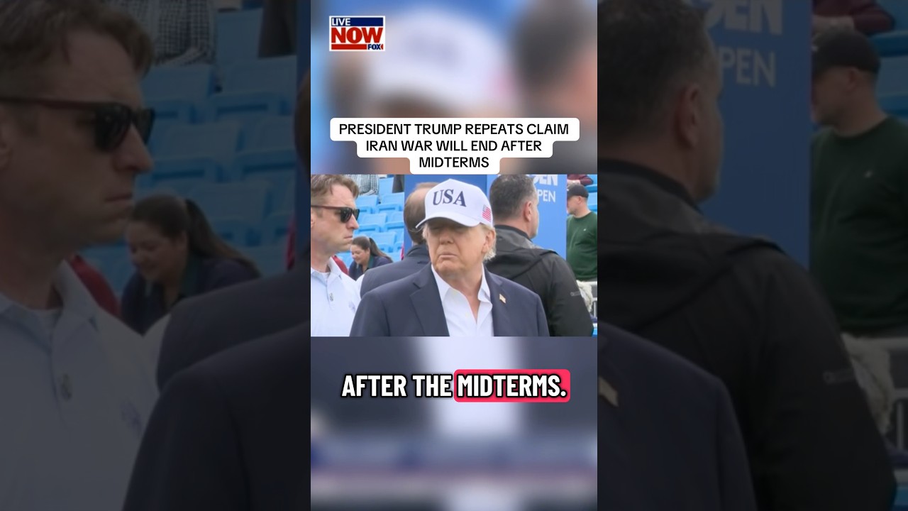 President Trump repeats his prediction that the Iran war will end after the midterm elections. #news