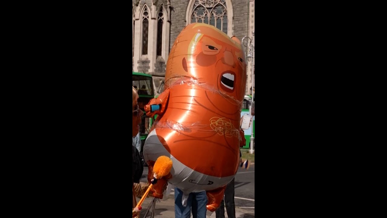 Protesters in Dublin rally against Trump visit
