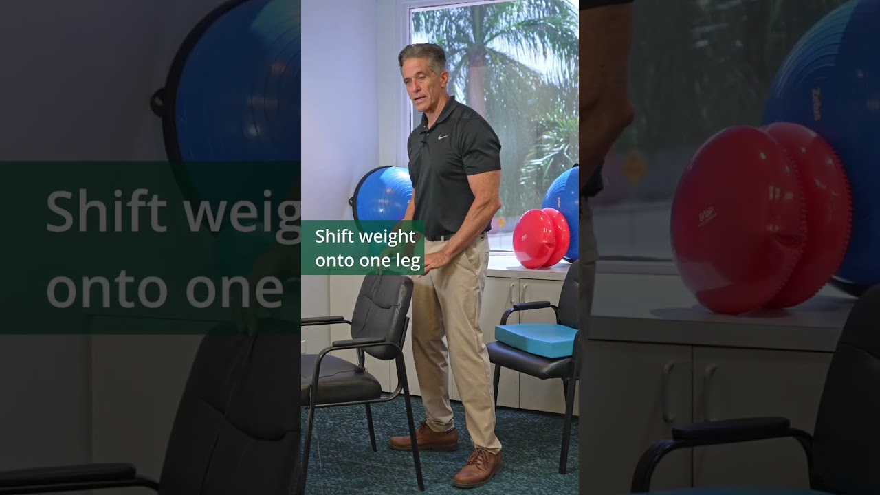Seniors: do this weight shifting exercise and see your balance improve fast! #physicaltherapy