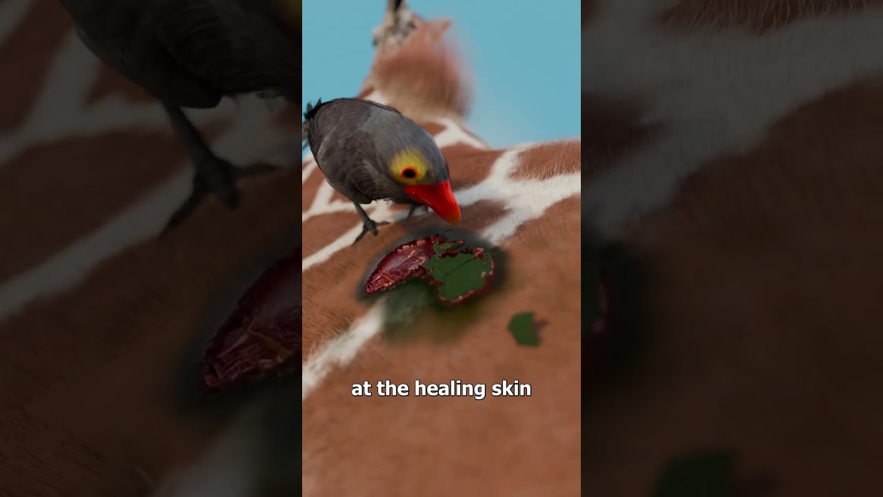 The Bird That Feeds On Giraffe Blood 😨