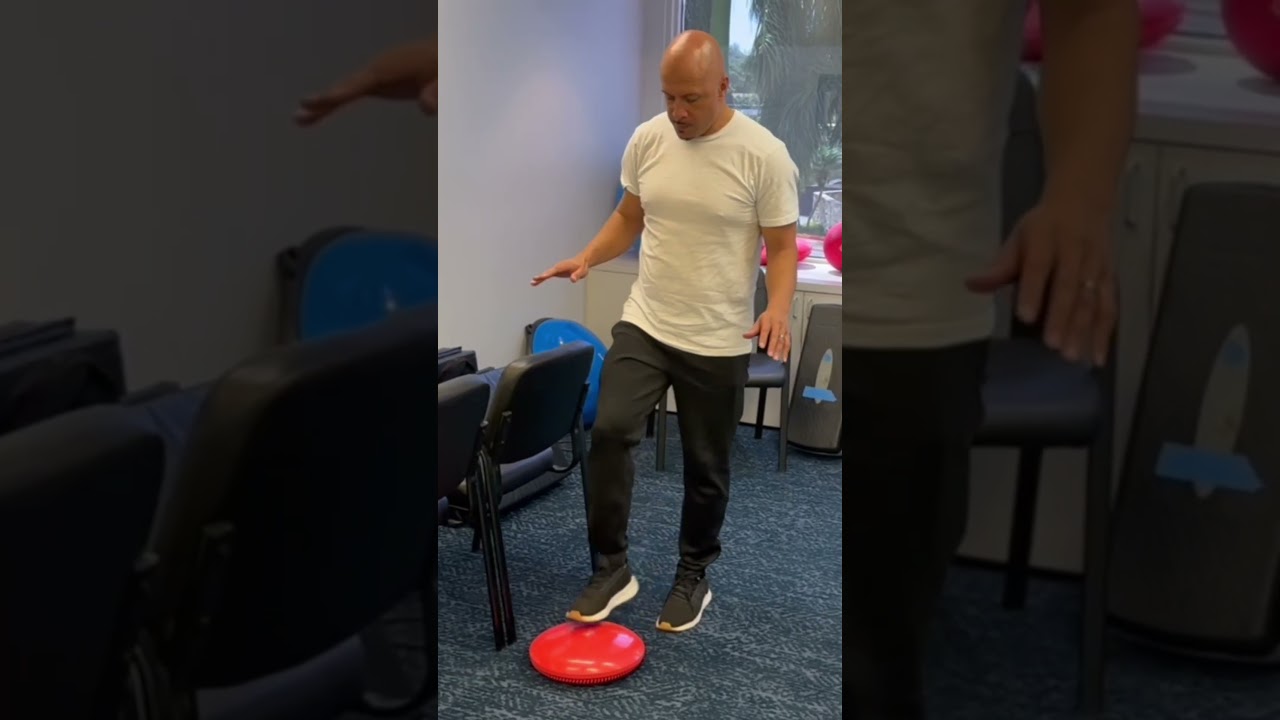 This balance activity is just what you need to improve walking! #physicaltherapy