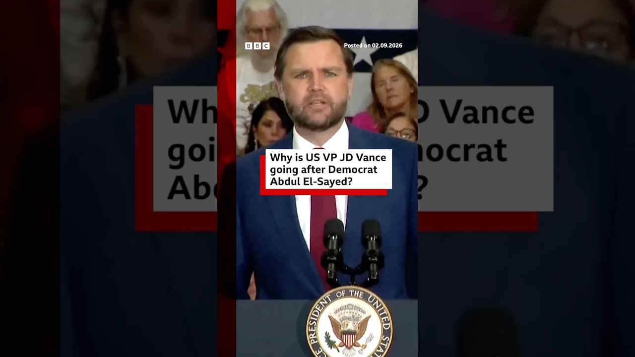 Why is US Vice-President JD Vance going after Abdul El-Sayed? #BBCNews