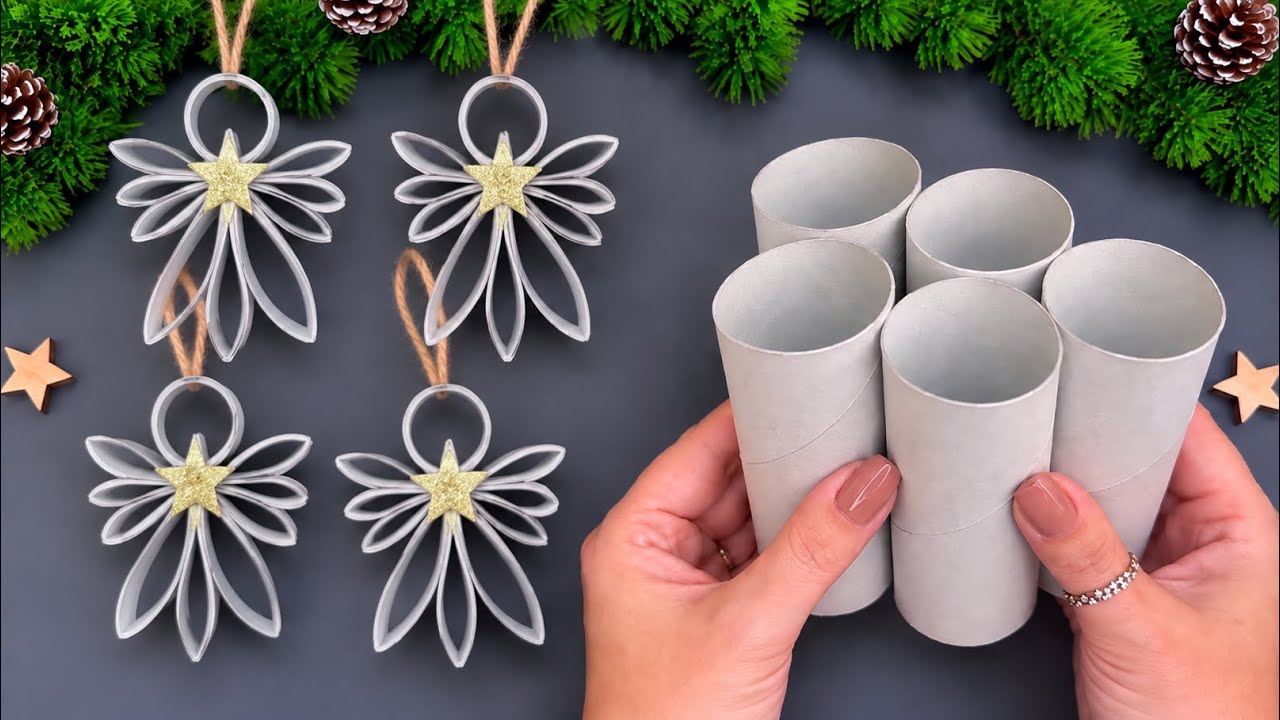 WOW! 😍 Don’t Throw Away Toilet Paper Rolls! 🎄 Beautiful Christmas Angels DIY