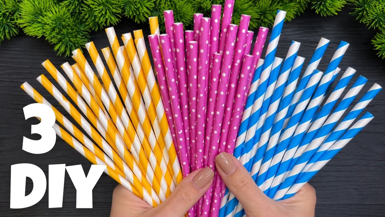 3 Amazing Christmas Crafts with Paper Straws! Easy DIY Decoration Ideas