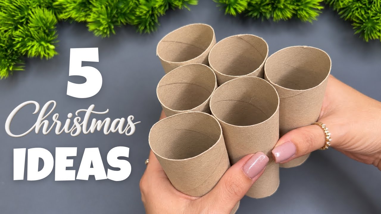 5 Christmas Crafts Ideas! Toilet Paper Roll Winter Ornaments