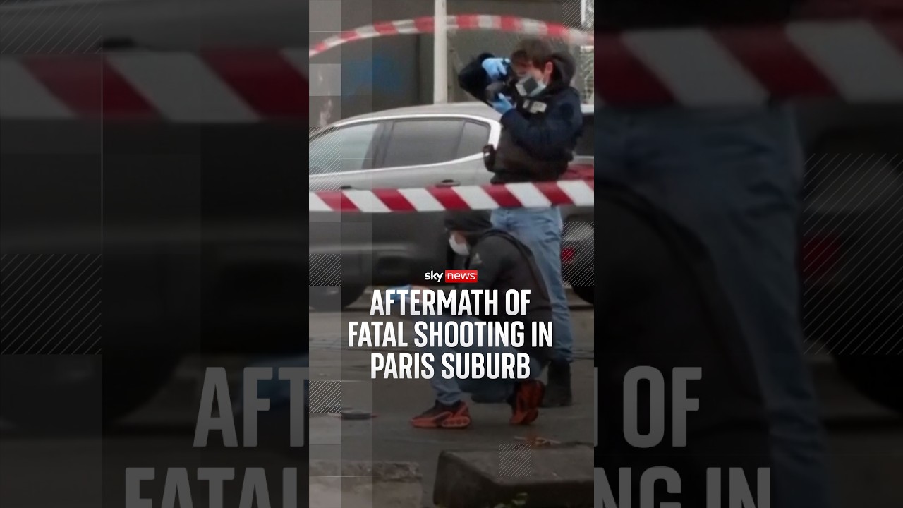 Aftermath of fatal shooting in Paris suburb
