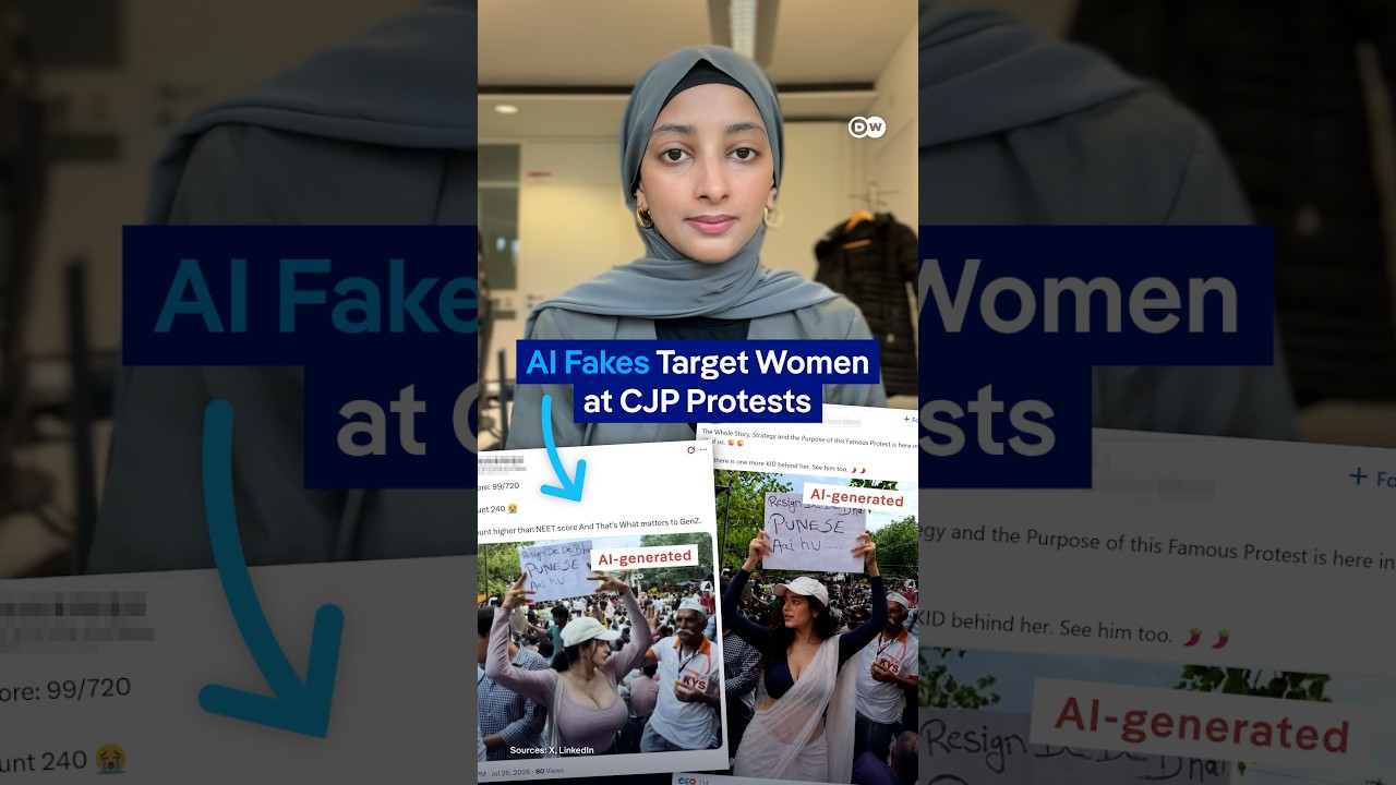 AI fakes target women at CJP protests | DW News