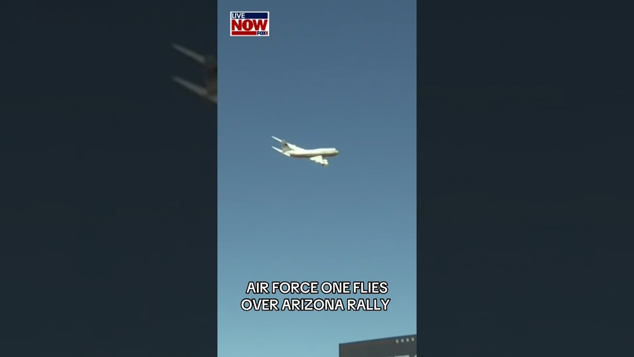 Air Force One performs flyover at GOP rally
