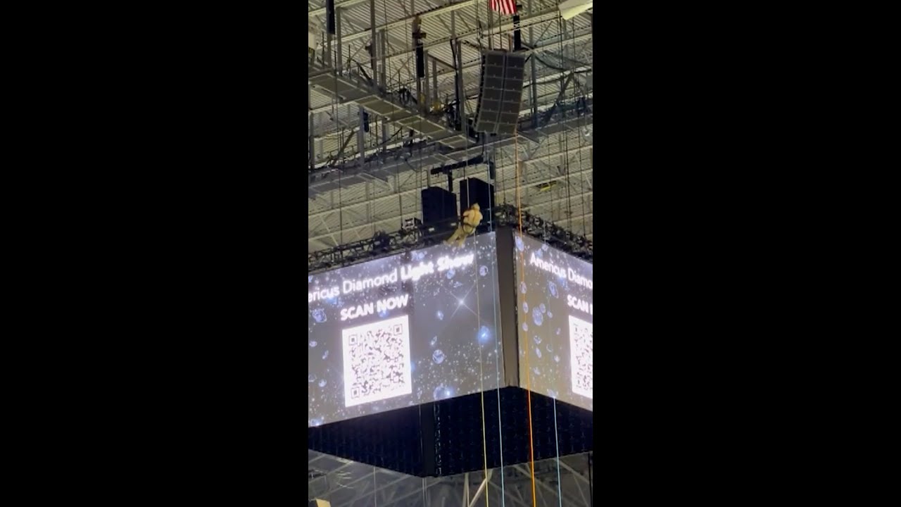 Air Force service member dies after fall arena rafters