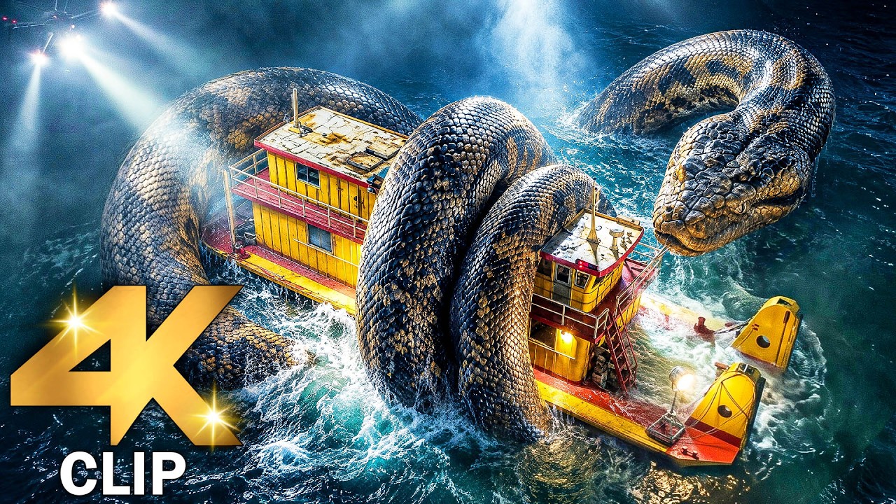 Ancient Giant Snake Attacks Boat Scene | BEWARE BOIÚNA (2026) Movie CLIP 4K