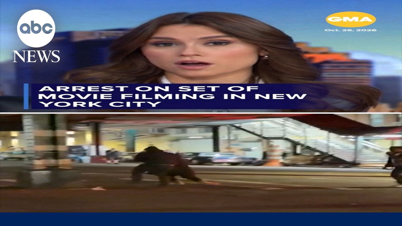 Arrest on set of movie filming in New York City