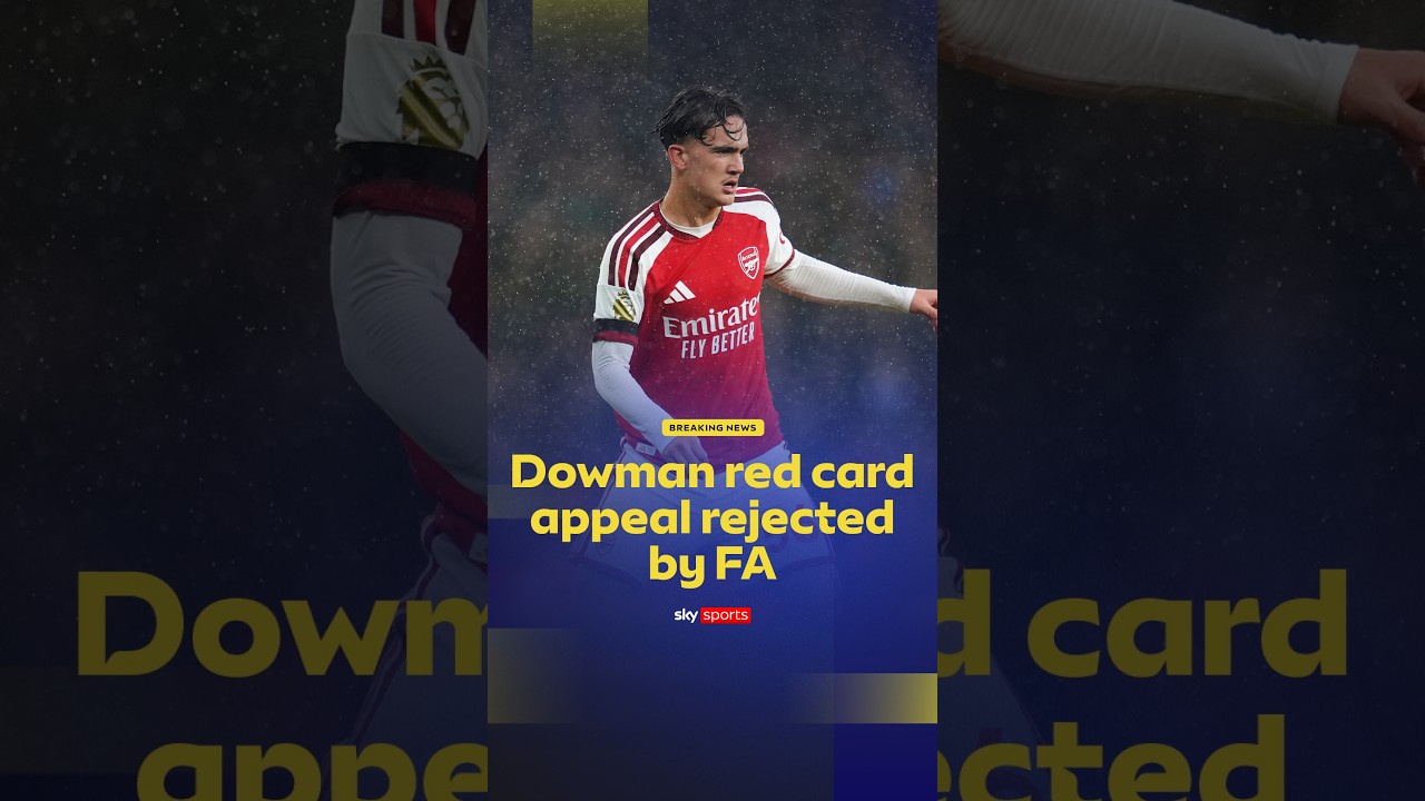 Arsenal lose Max Dowman’s red card appeal as FA upholds dismissal