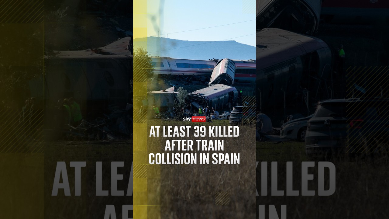 At least 39 killed after train collision in Spain