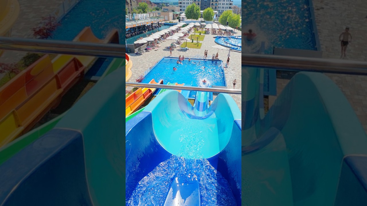 Blue Sea Water Slide at Aqua Park Raj 🇷🇸