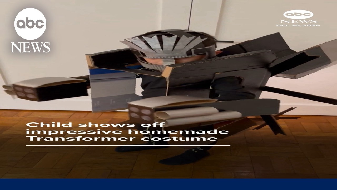 Child shows off impressive homemade Transformers costume