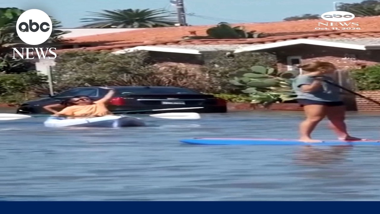 Dangerous flooding batters California’s southern coast