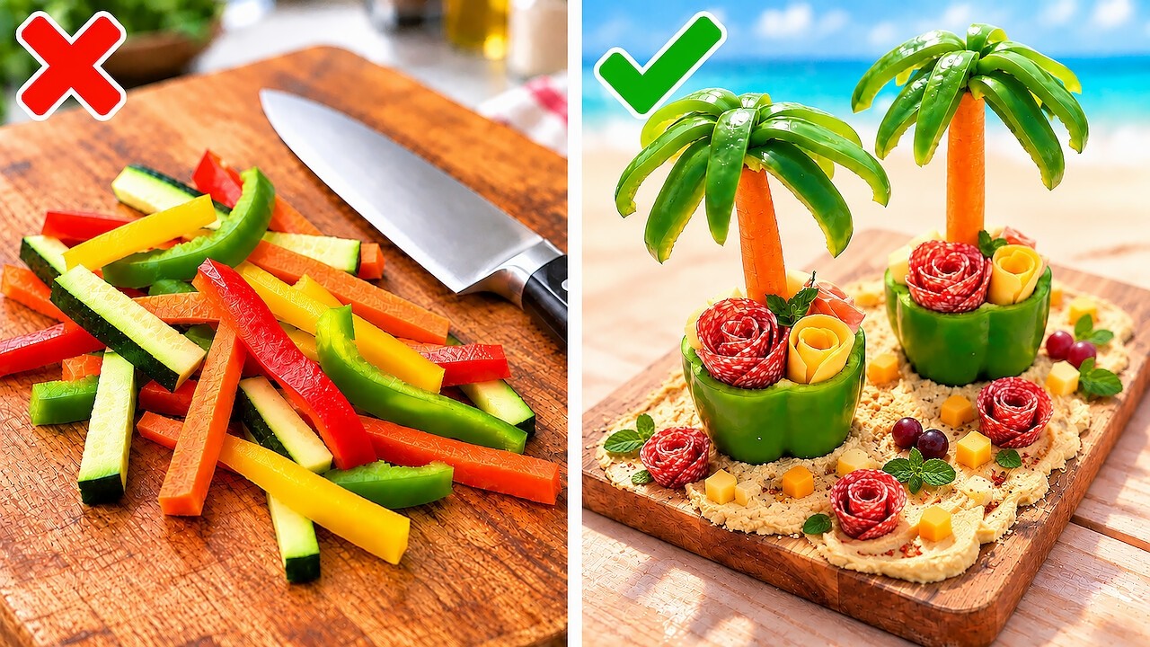 🍉 FRUIT & VEGGIE HACKS! Easy Cutting & Peeling Tricks 🥕✨