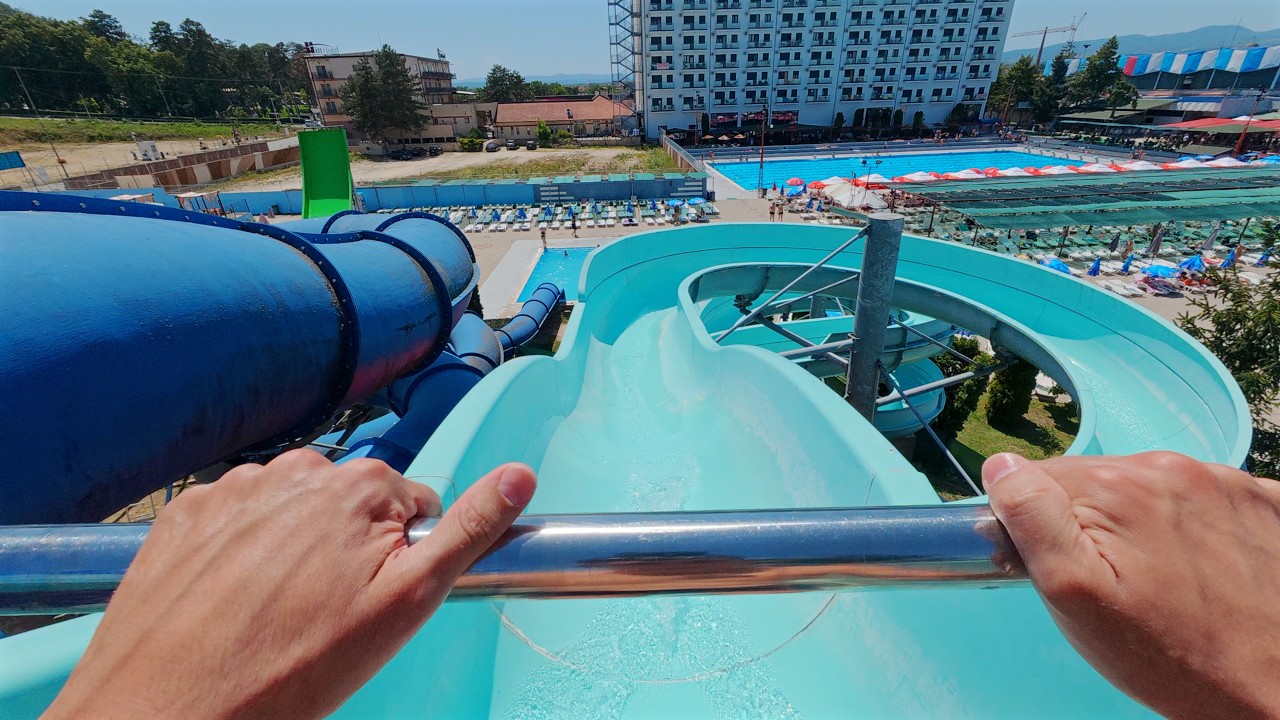 Heaven Blue Water Slide at Aquapark Jagodina 🇷🇸