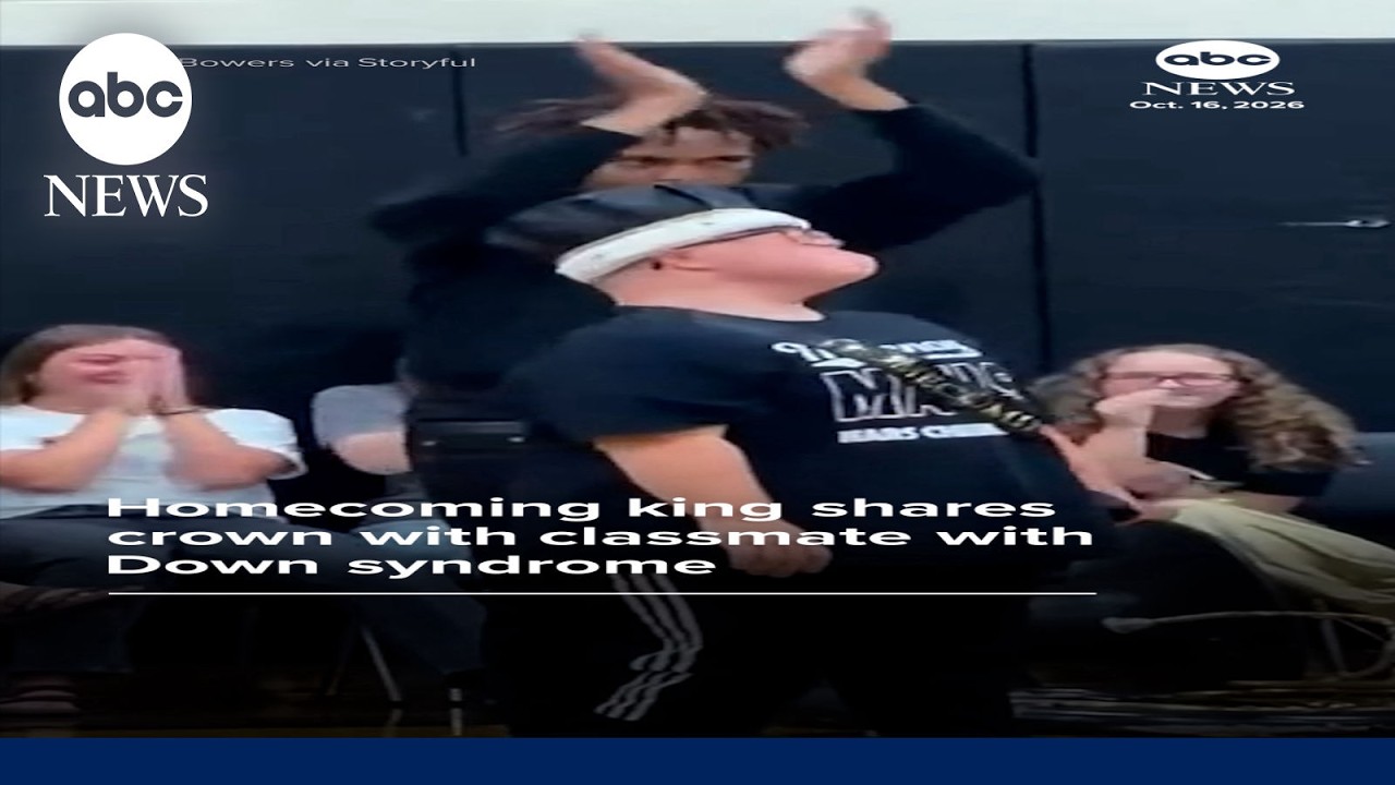 Homecoming king shares crown with classmate with Down syndrome