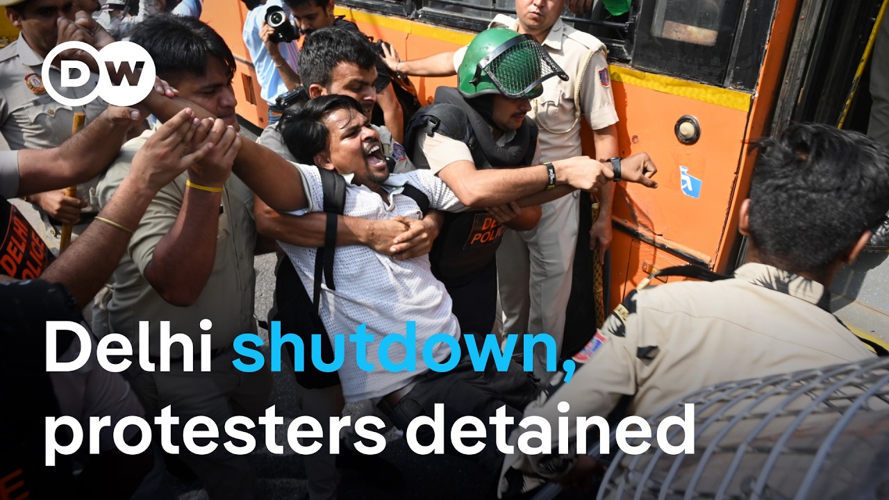 Indian authorities try to shut down a ‘Cockroach’ protest in Delhi | DW News
