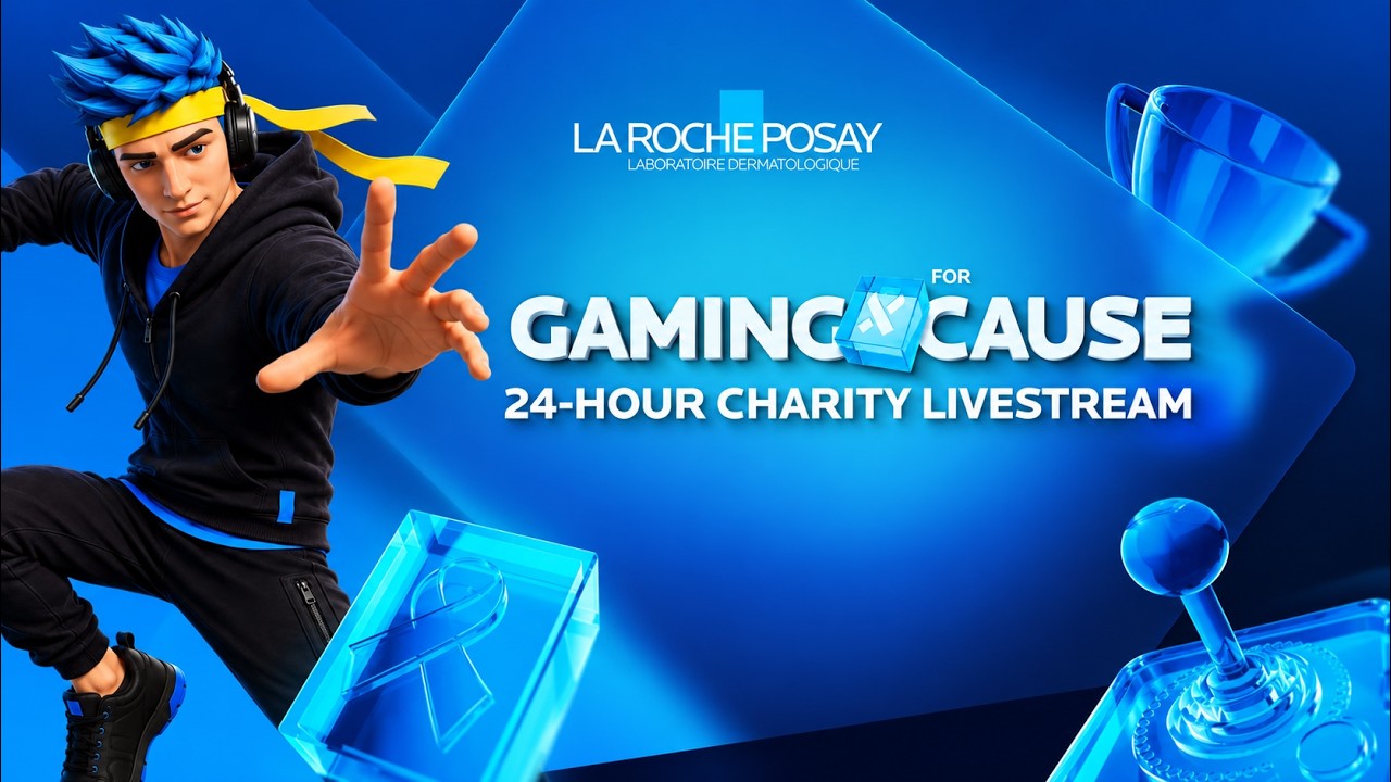 LA ROCHE-POSAY CHARITY STREAM | GAMING FOR CAUSE !Donate !giveaways