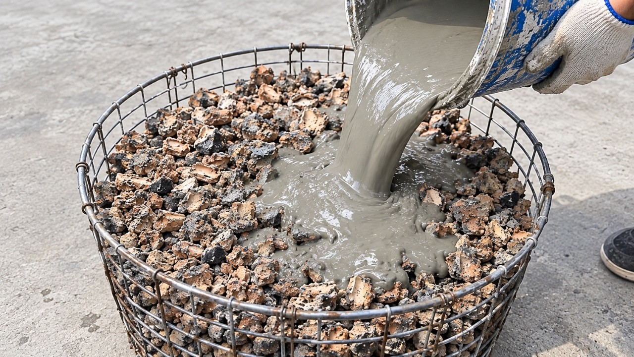 Mixing Cement with Coal Ash! Transforming into a Beautiful Flower pot