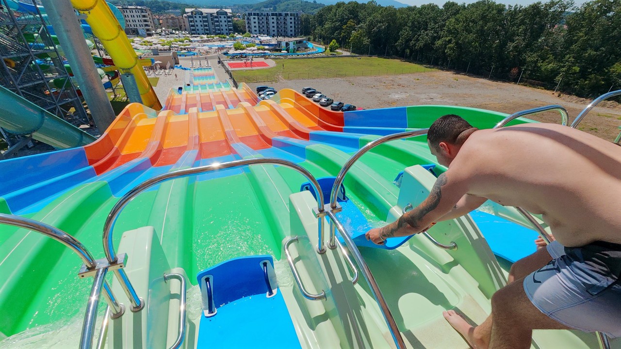 Multi Race Water Slide at Aqua Park Raj 🇷🇸
