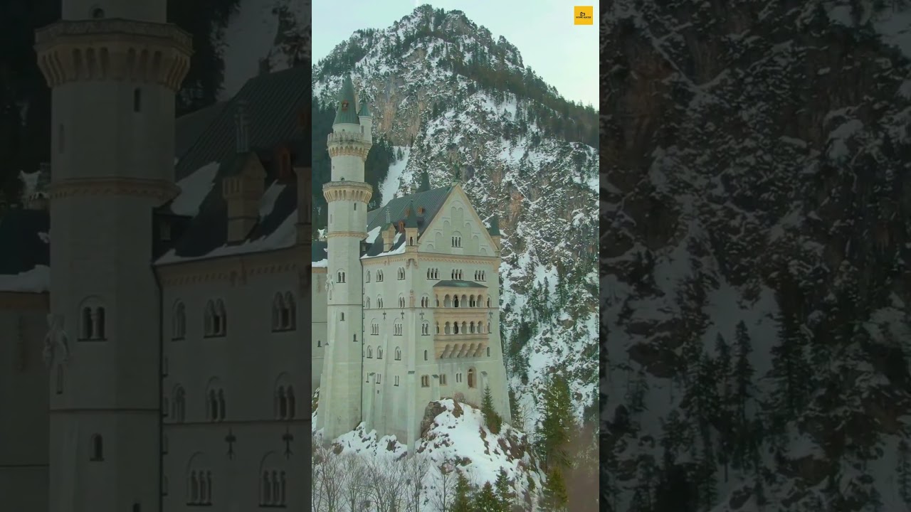 Neuschwanstein Castle in Winter, Germany 🇩🇪 #shorts