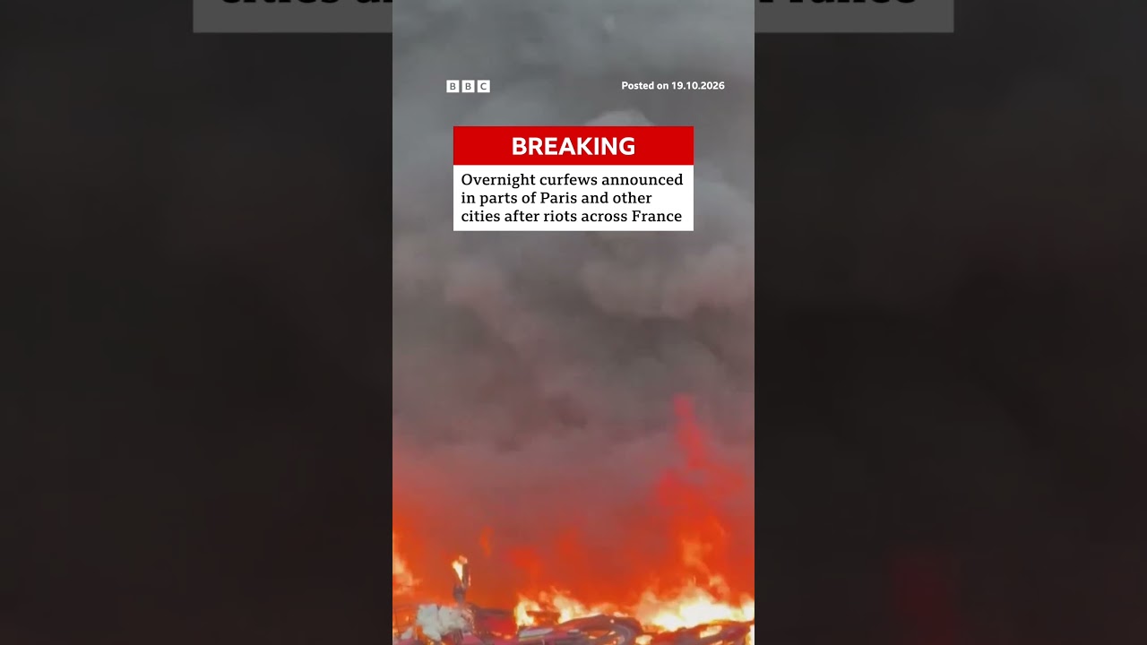 Overnight curfews announced in parts of Paris and other cities after riots across France. #BBCNews