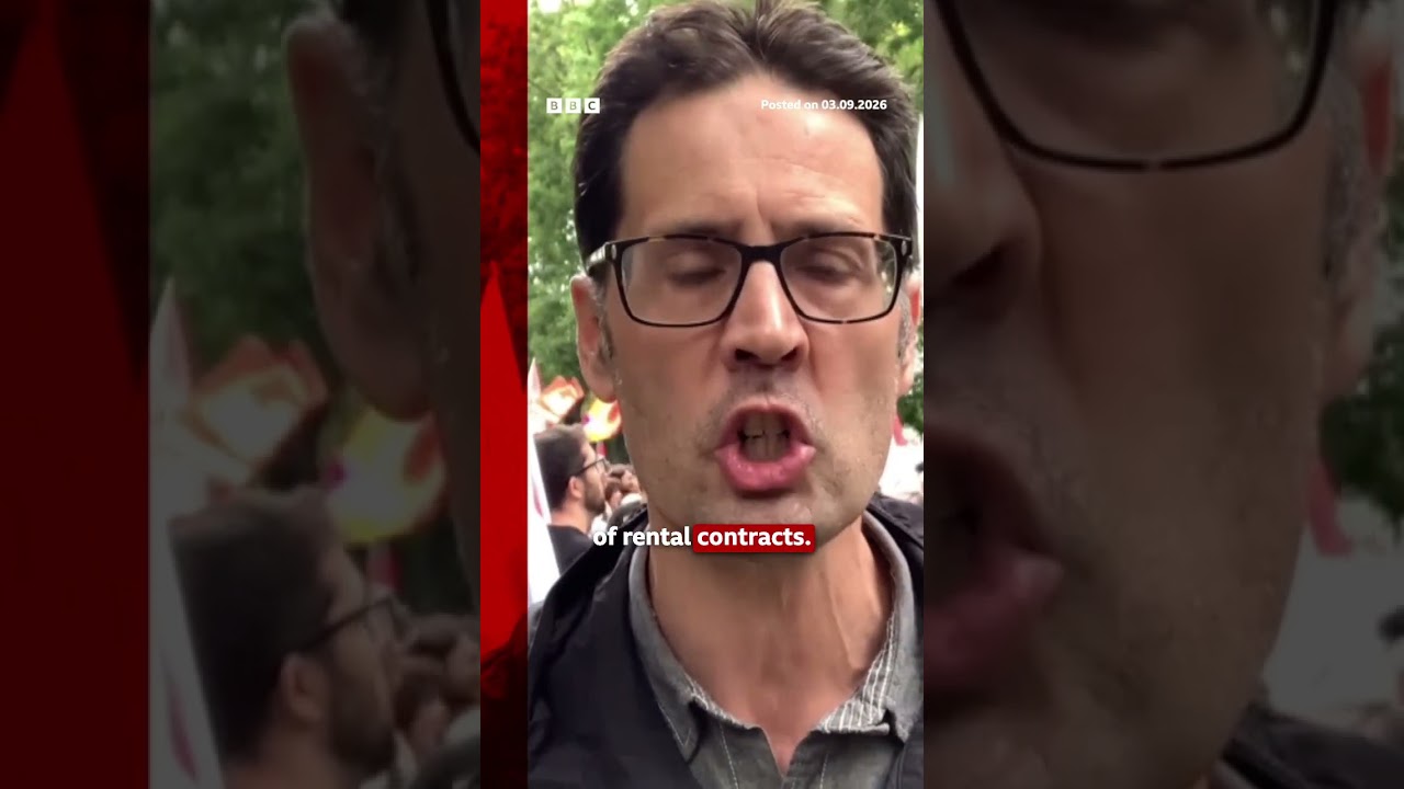 Protesters across Spain demand action over housing crisis. #BBCNews