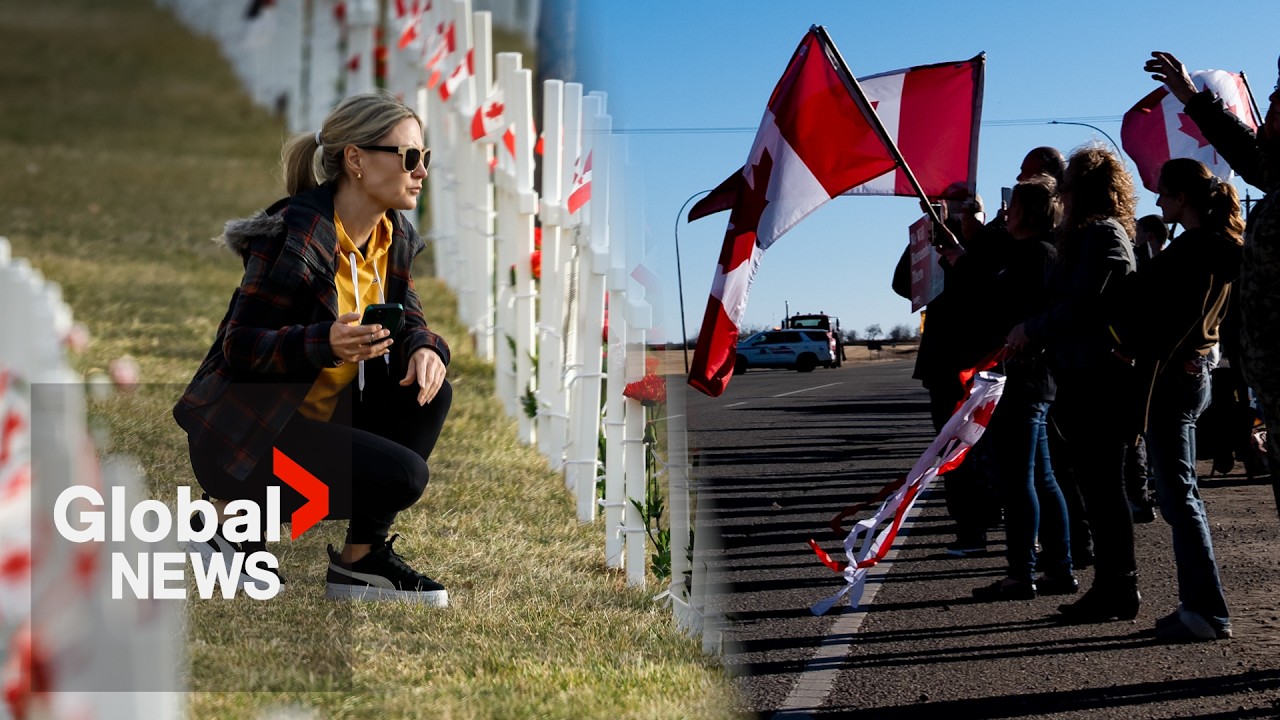 Remembrance Day: Field of Crosses ceremony to honour victims of CFB Wainwright fire