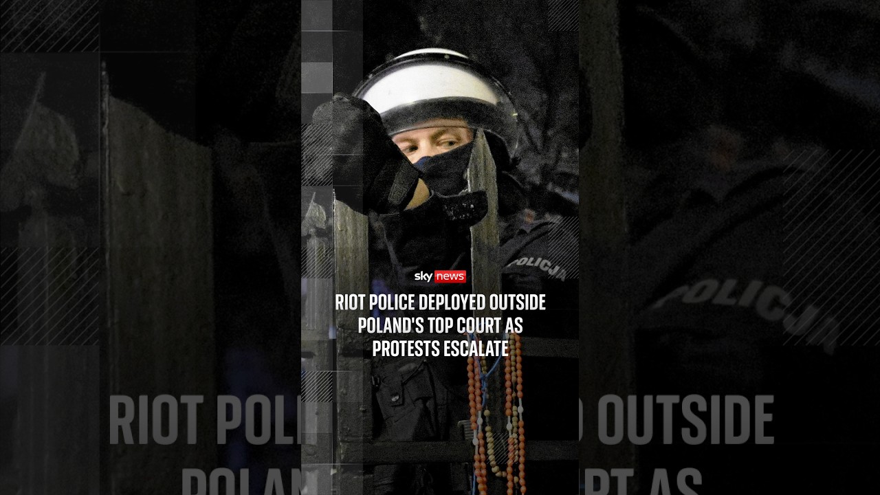 Riot police deployed outside Poland’s top court as protests escalate