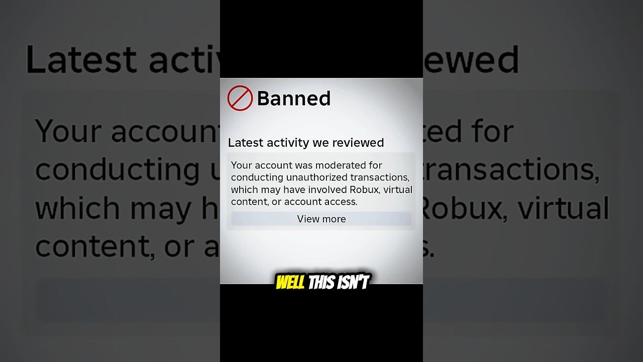 Roblox bans for this now..