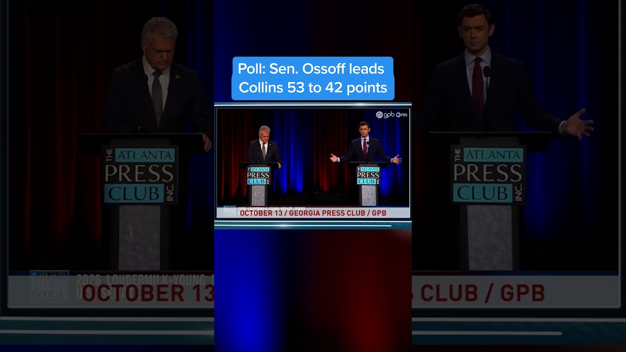 Sen. Ossoff leads Collins 53 to 42 points