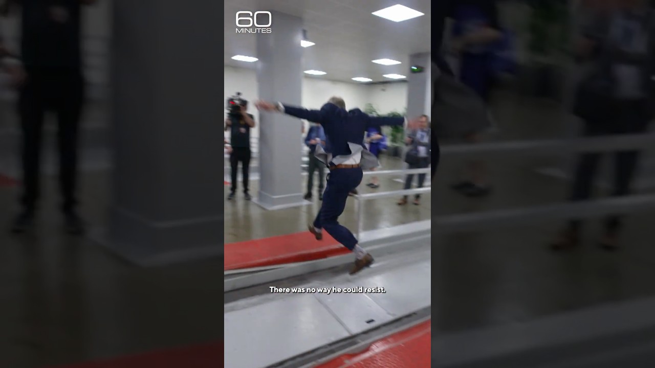 Sen. Tillis dares 60 Minutes correspondent to leap across Capitol subway tracks #shorts