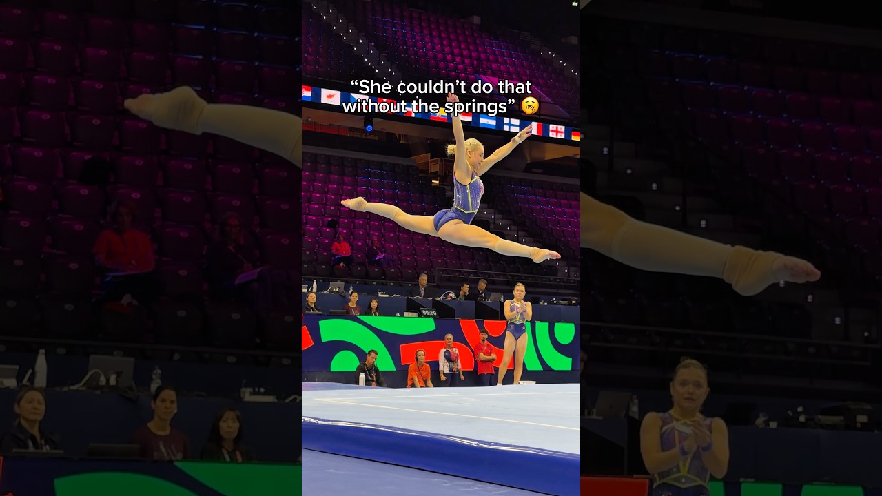 She’s so powerful 😳 (Sabrina Voinea) #olympics #gymnastics #sports #gymnast #worldgymnastics