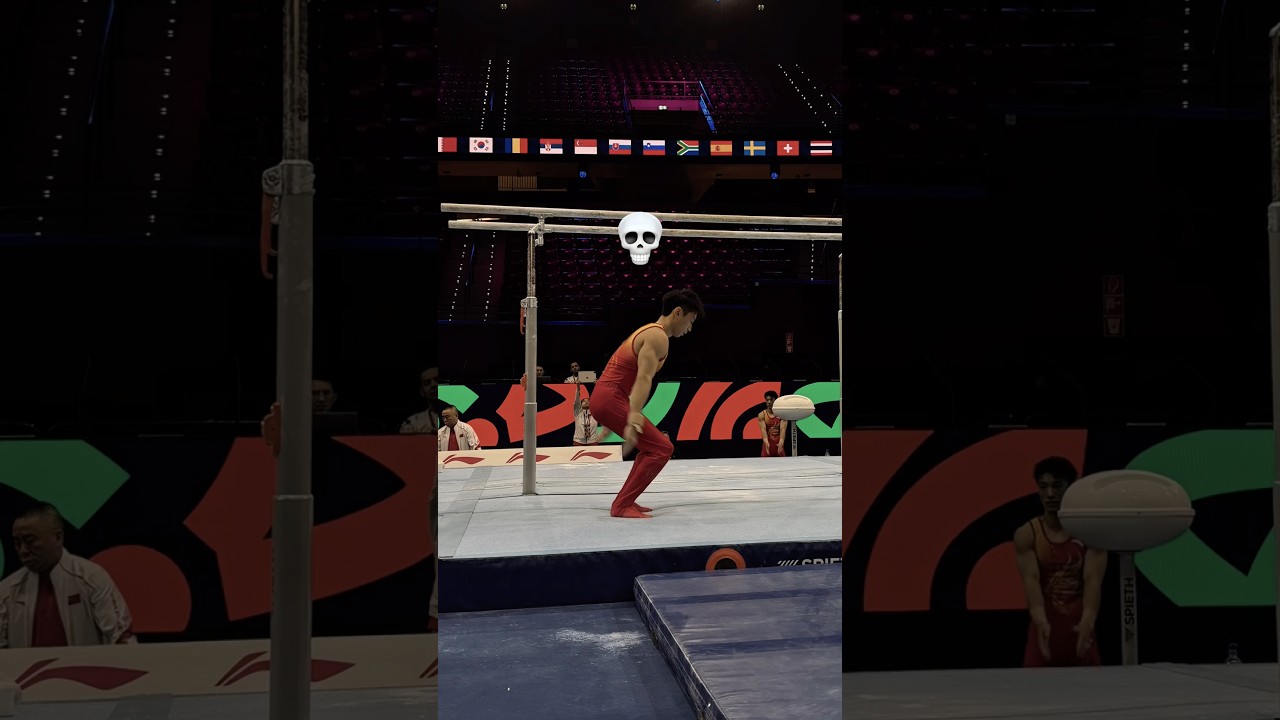 The “super god” of parallel bars 🤯#olympics #gymnastics #rotterdam #sports #gymnast